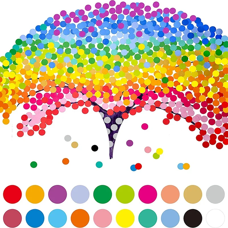 Autocollants à pois colorés, cercles à pois, décoration pour bureau, salle de classe, fête, jouets, décoration de carnet
