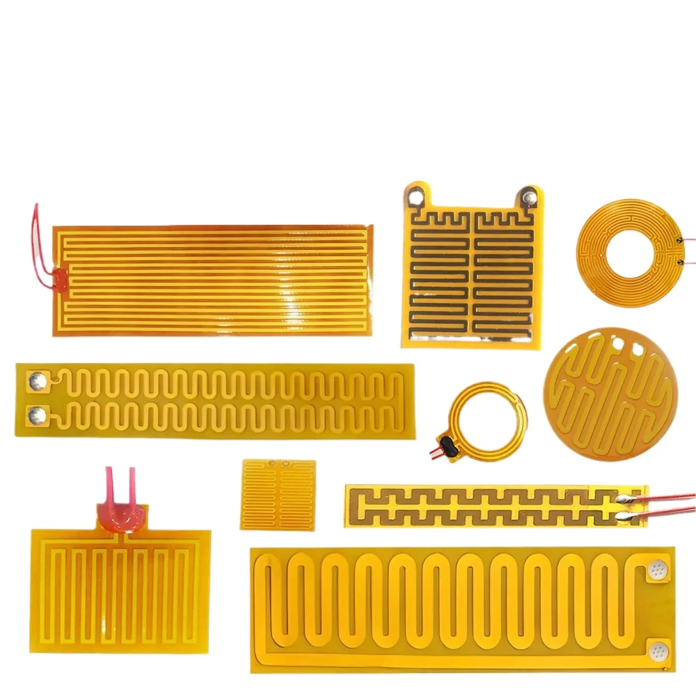 5V 12V 24V Adhesive-Backed PI Polyimide Flexible Film Heater Uniform Heating Element for 3D PrinterAutomotive Defogging Oil Tank