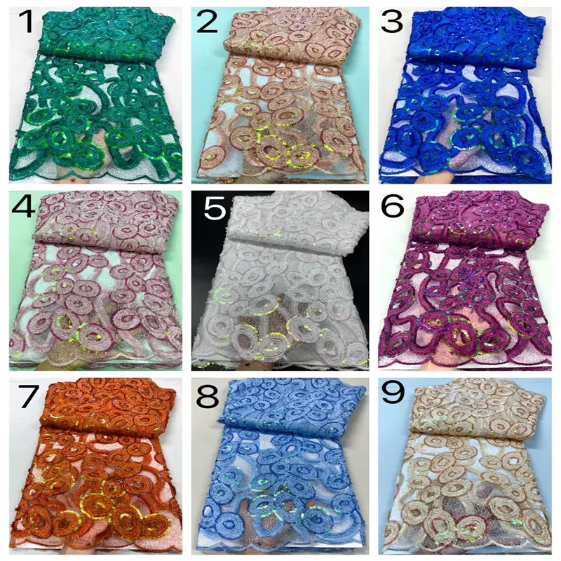 

African Lace Fabric 2023 Embroidered Nigerian Lace Fabric High Quality Cord lace French Tulle Lace Fabric Wedding J99-3