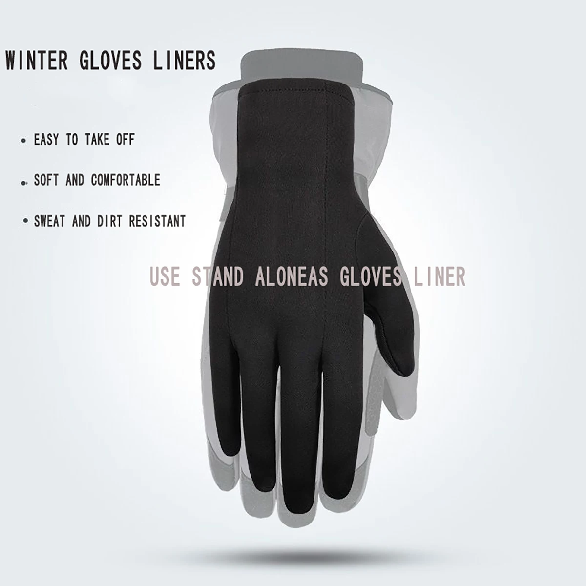 Ski Gloves Liners for Men &Women, Thin & Lightweight Cold Weather Liners &Cycling&Running All Season Gloves