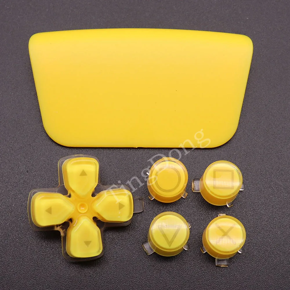 เปลี่ยนพลาสติกคริสตัลปุ่ม L1 R1 L2 R2 ABXY D Pad Driection Key ชุดทัชแพดพลาสติกสำหรับ PS5 Controller