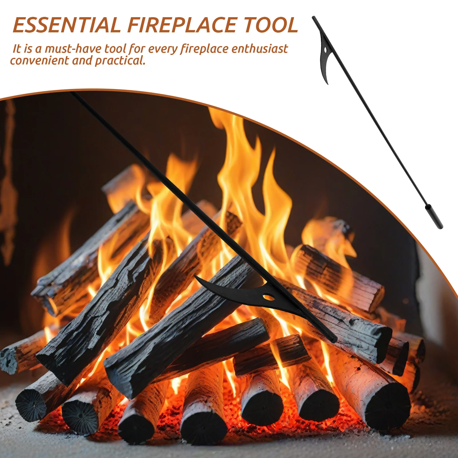 الصلب النار بوكر في الهواء الطلق داخلي حفرة نار أداة قوي المحمولة متعددة الوظائف الموقد ملقط للتخييم المطبخ الشواء