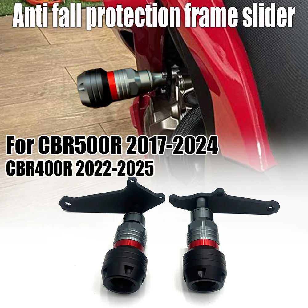 

Motorcycle NEW Falling Protection Frame Slider Fairing Guard Crash Pad Protector For Honda CBR400R 2022-2025 CBR500R 2020-2024