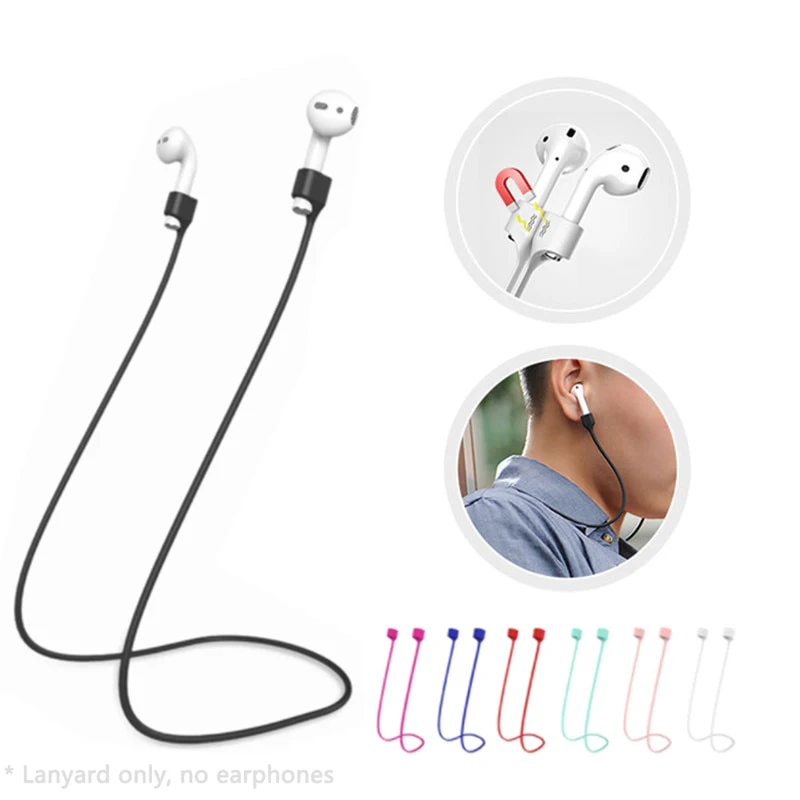 Earphone Rope Strap for Apple Bluetooth Headphone Holder Cord for AirPods 2 3 pro Anti-Lost Neck Strap Magnetic Silicone String
