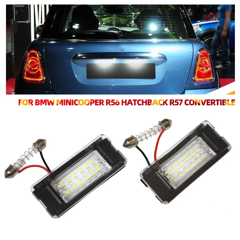 1PC Car Canbus LED License Number Plate Light Assembly Replacement For Mini Cooper R56 R57 R58 R59 R50 R52 R53 07-15