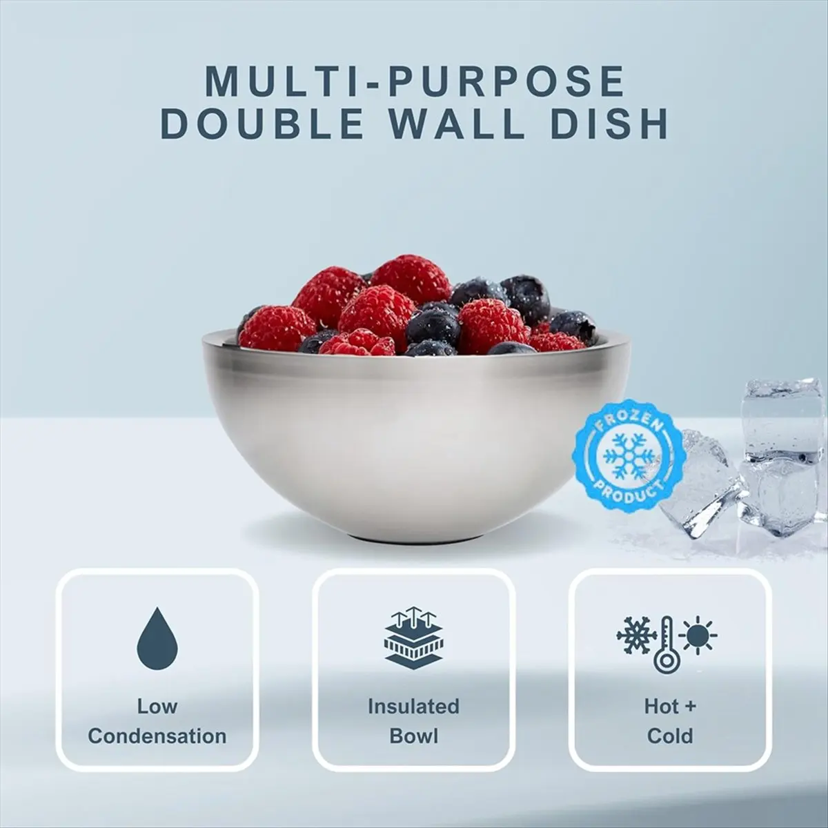 2026 Trend Dip Chiller Bowl - Large 35oz Capacity - Ice Stainless Steel Party Serving Bowl - Dip Dish Platter Keeps Salsa