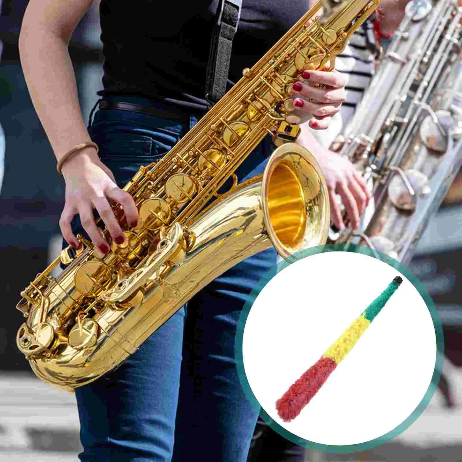 Sax Cleaning Brush Pad Saver Professional Instrument Nylon Saxophone for Portable Child