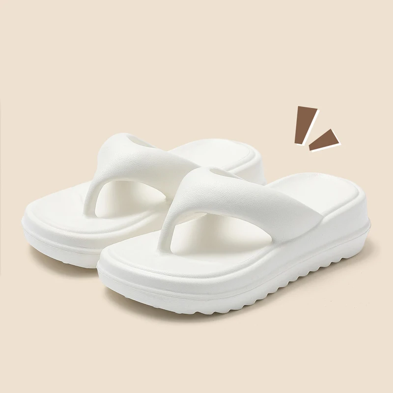 

ZHIDA Soft Sole EVA Women's Flip Flops Summer Beach Shoes Non-slip Cloud Slippers Women Thick Platform Clip Toe Bathroom Slides