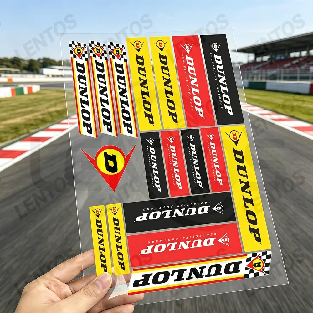 

Светоотражающие водонепроницаемые наклейки Dunlop для мотоциклов: для шлемов, скутеров, топливных баков, ящиков для инструментов, гоночных мотоциклов