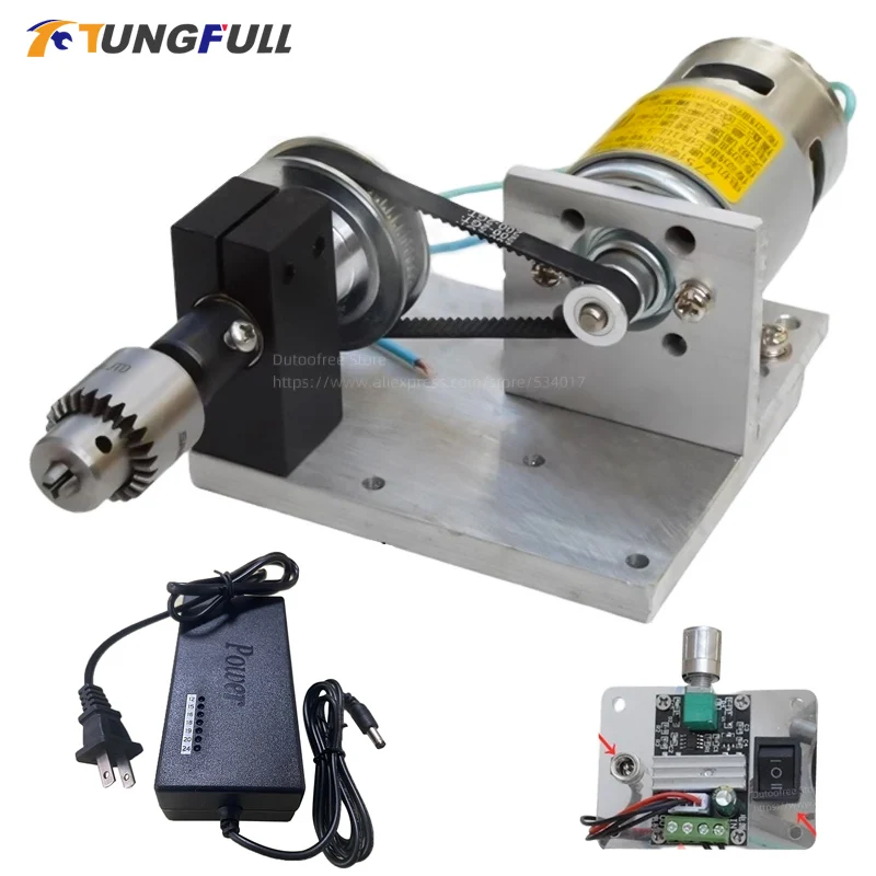 

775 DC Motor Drill Chuck Foward and Reverse Control JT0 Chuck DIY Table Bench Drill High Torque DIY Electric Polishing Tool