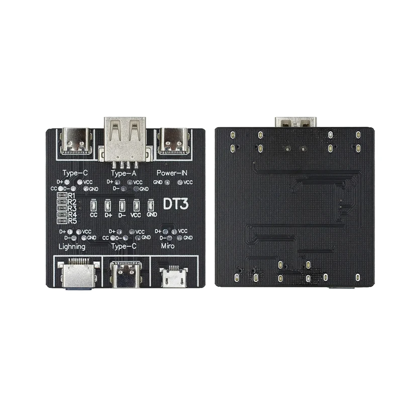 1-10PCS DT3 ON-OFF Data Cable Detection Board For iPhone Android Data Cable Type-C Micro Lightning Data Switching Test Board
