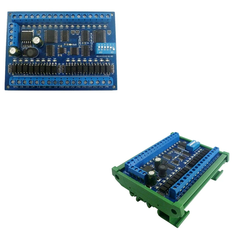 

DC 12V 24V 16 Input 16 Output RS485 Remote Control Switch PLC IO Expansion Board Modbus RTU Module