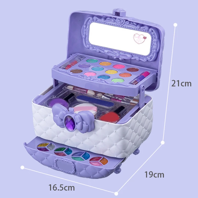 Princess Cosmetic Toy Set Safe Cosmetic Toy For Girl Non-Toxic Beauty Set Washable Fashion Makeup Toy Birthday Gift