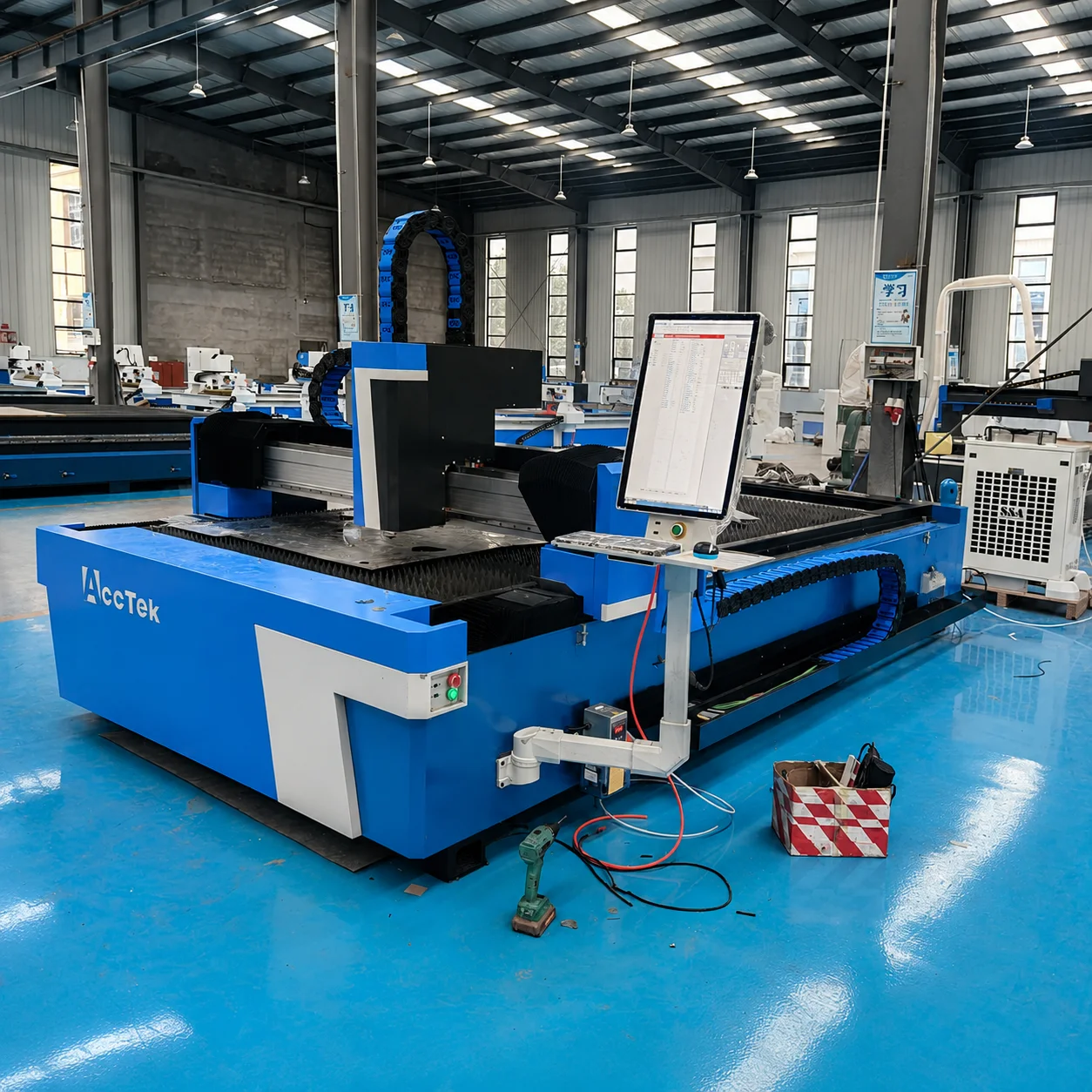 Fiber Laser Cutting Machine Ultra Fast Metal Cutter Power Saving Solid Frame All Metal Sheet Durable CNC Laser Processing Gear