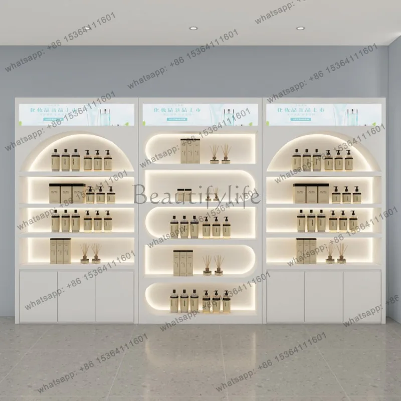 LJY Nordic High-end Cosmetic Display Cabinet Modern Beauty Shop Beauty Salon Product Cabinet Display Cabinet Office Furniture