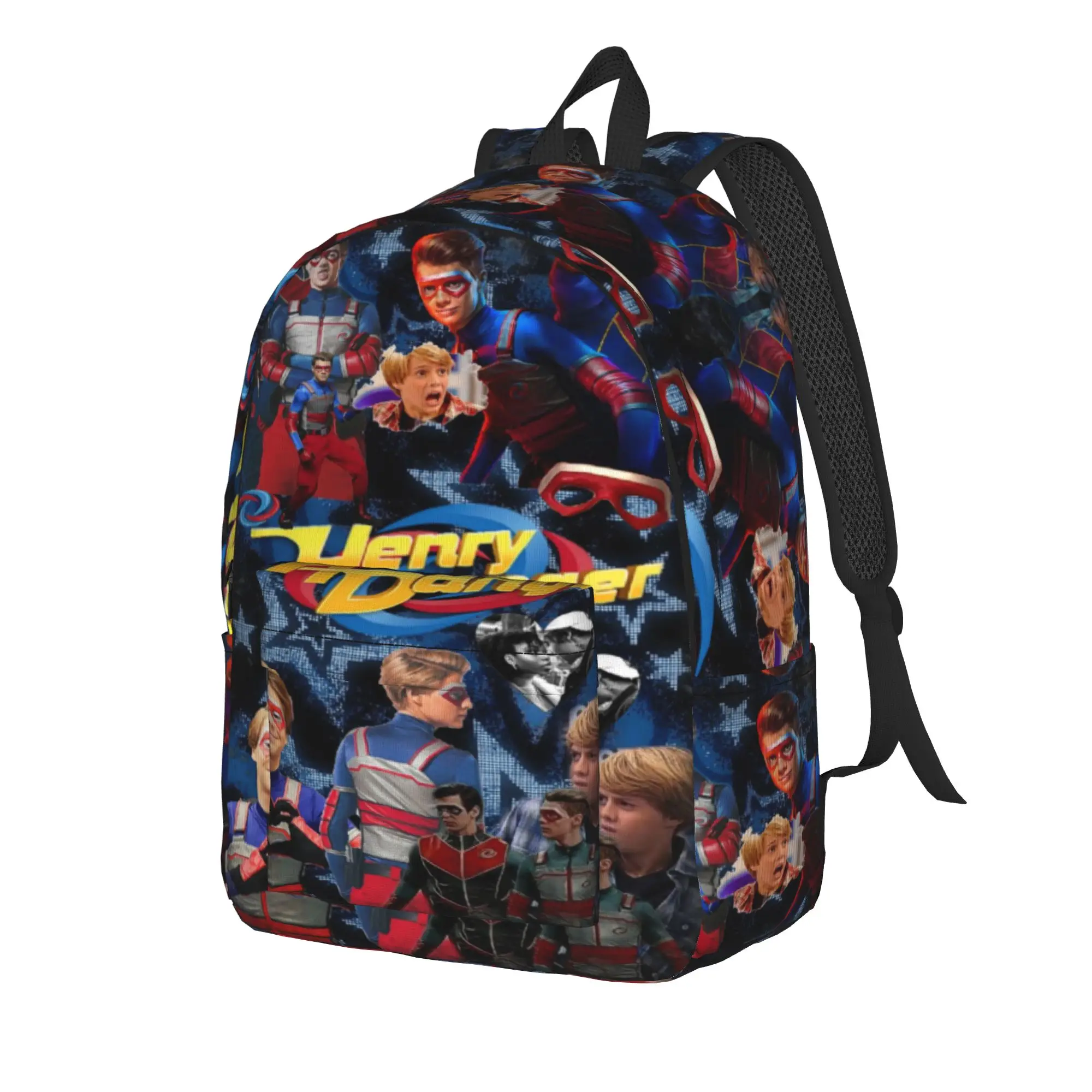 Captain Henry And Kid Danger  Backpack for Men Women Casual Student Business Daypack  Laptop Computer Canvas Bags Sports