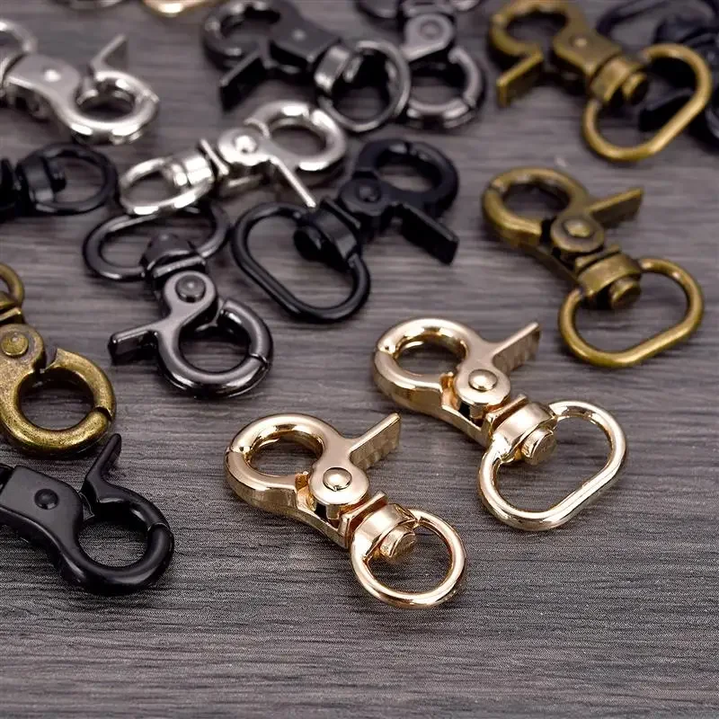 

10PCS Small Clamp Buckle Zinc Alloy Material Electroplated Alloy Buckle DIY KeyChain Bag Part Accessories
