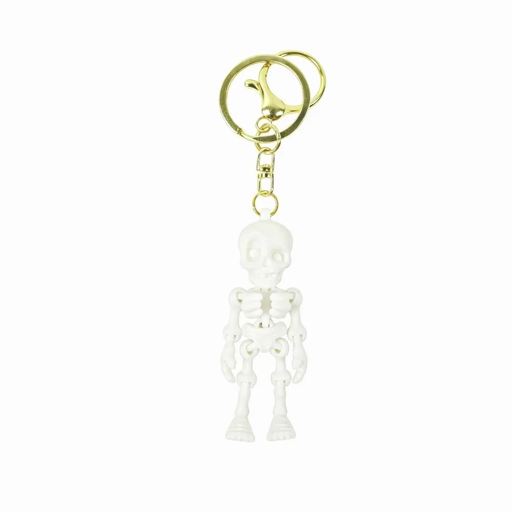 3D Printing 3D Printed Key Chain Articulated Joints PLA Material Articulated Skeleton Key Ring Lightweight Eco Friendly