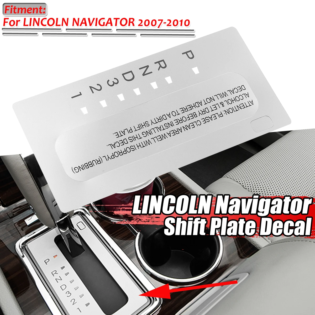 

Repair Stickers Shift Plate Matte Decal For LINCOLN NAVIGATOR 2007 2008 2009 2010 LINCOLN Fix Faded Ugly Buttons