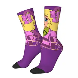 Hip Hop Retro Purple Girl Crazy Men's compression Socks Unisex Candy Candy Anime Street Style Pattern Printed Crew Sock