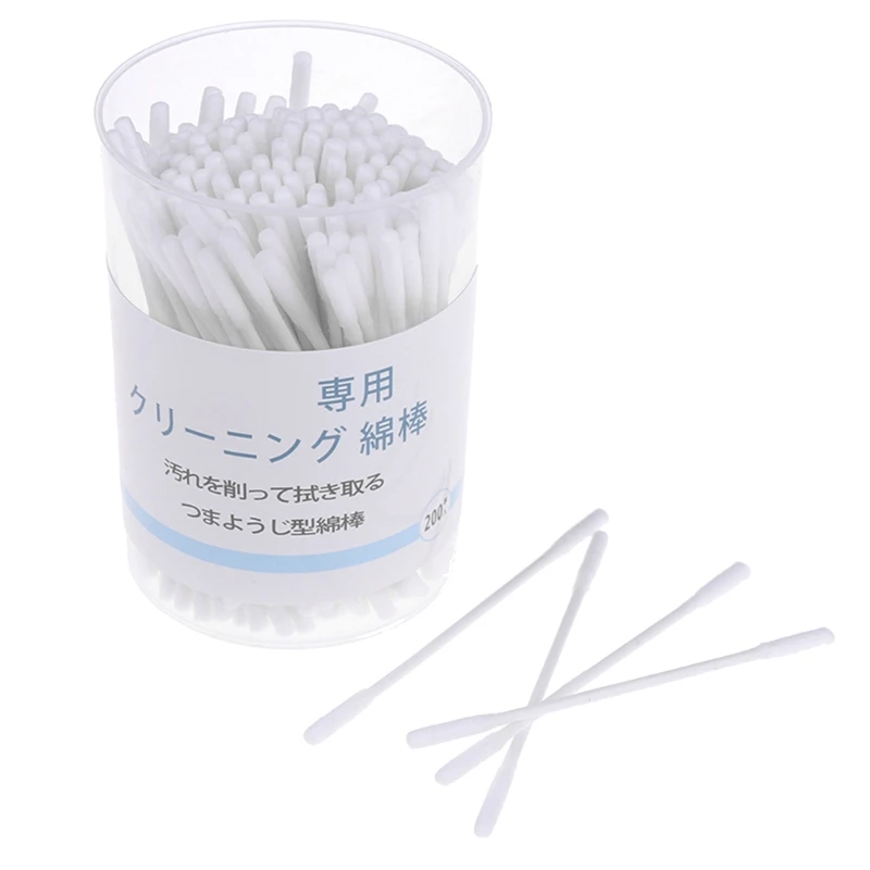 200pcs/Box Double Head Cotton Swab Nose Ears Cleaning Disposable Buds Tool Drop Shipping