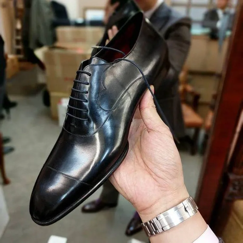 Red Sole Men Derby Shoes Brown Black Lace-up Round Toe Wedding Shoes Men Shoes  Men Dress Shoes Zapatos De Hombre