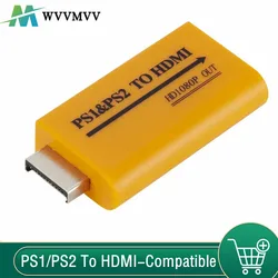 WvvMvv PS1/PS2 do HDMI-kompatybilne konwerter audio-wideo do 1080P wyjście dla Monitor HDTV projektora Plug and Play