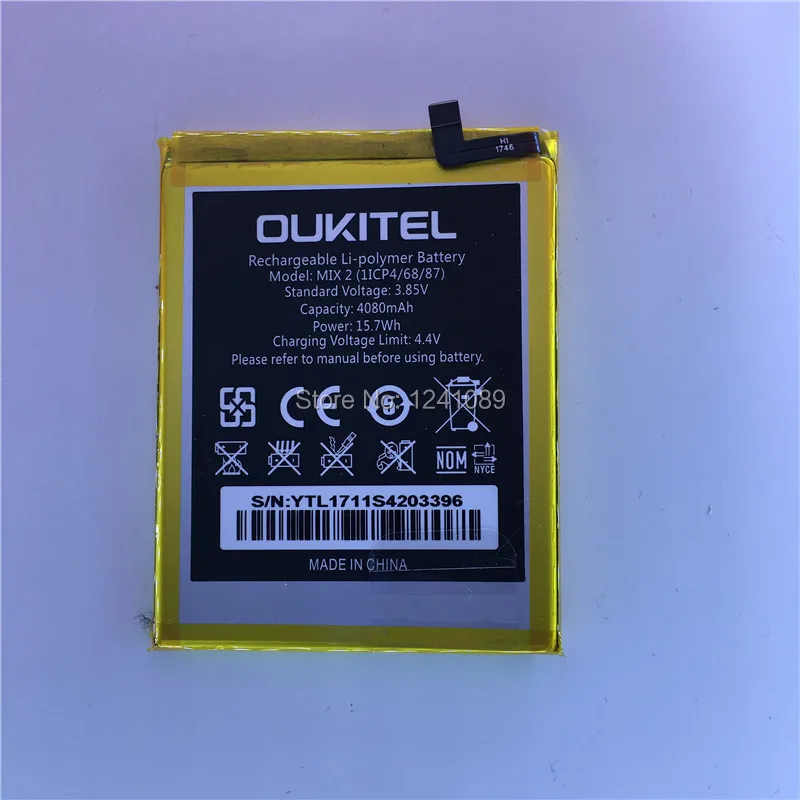 Mobile phone battery OUKITEL MIX 2 battery 4080mAh Long standby time Gift dismantling tool OUKITEL Mobile Accessories