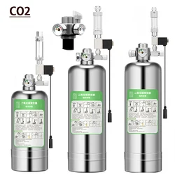 Aquarium CO2 Generator system Kit Stainless Steel CO2 Cylinder Generator System Carbon Dioxide Reactor Kit For Plant Fish