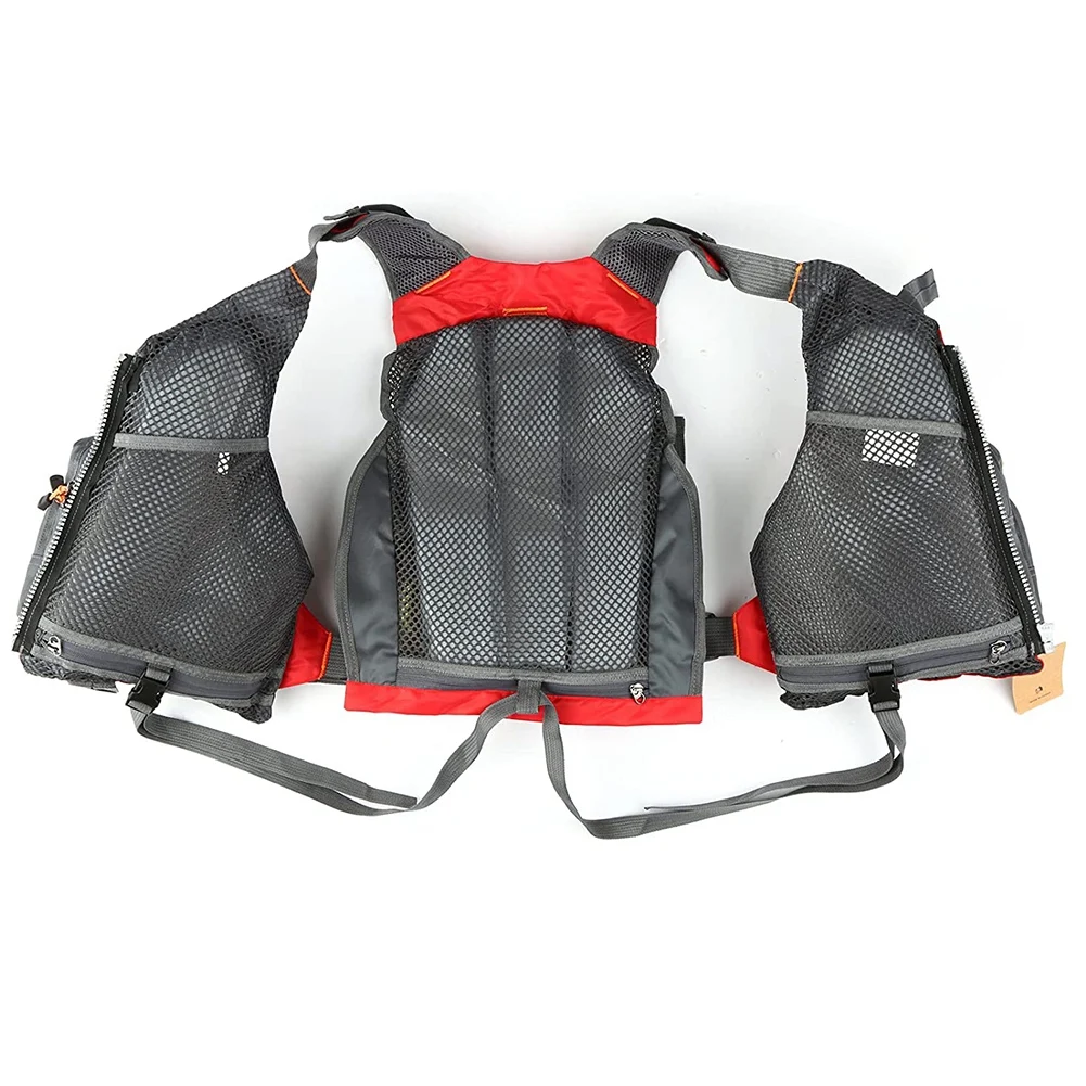 abxi-フィッシングベスト、通気性のあるパッド入りフライフィッシングベスト、優れた耐荷重209ポンドのジャケット、水泳やセーリング用のベスト