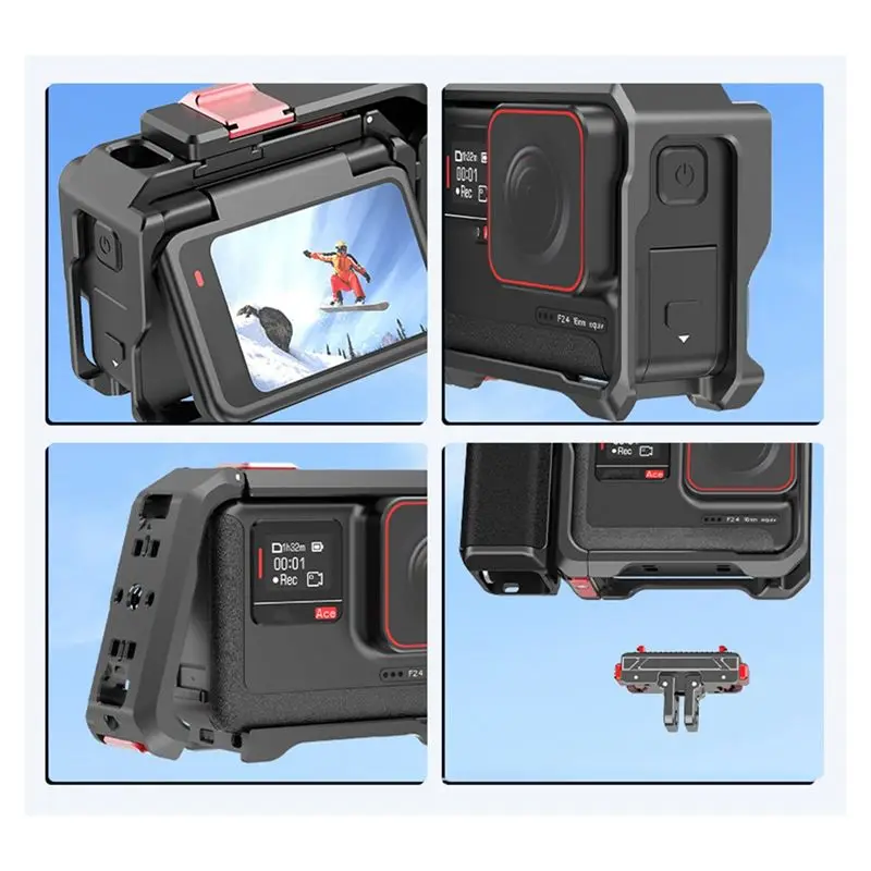ABKI-For Ace Pro2 Street Shooting Set For Shadow Stone Cage Moving Camera Anti-Falling Shell Shutter Grip