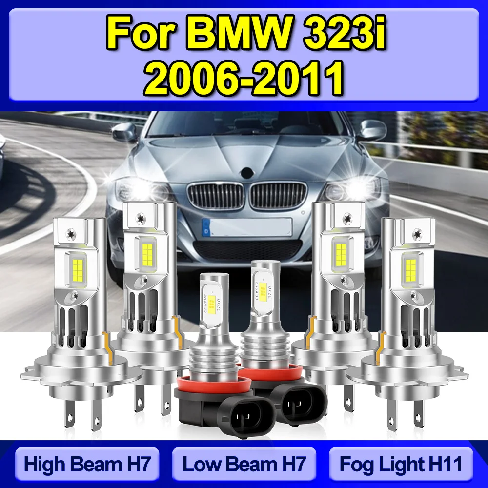

High Power LED Canbus Car Headlight H7 High Low Beam 6500K H11 Fog Light CSP Chip 12V For BMW 323i 2006 2007 2008 2009 2010 2011