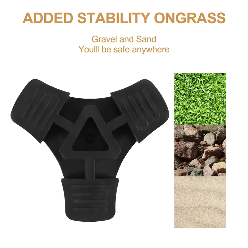 SYJZ 2X Walking Stick End Tripé CANA TIP Auto Standing Rubber NON-SLIP End Bottom