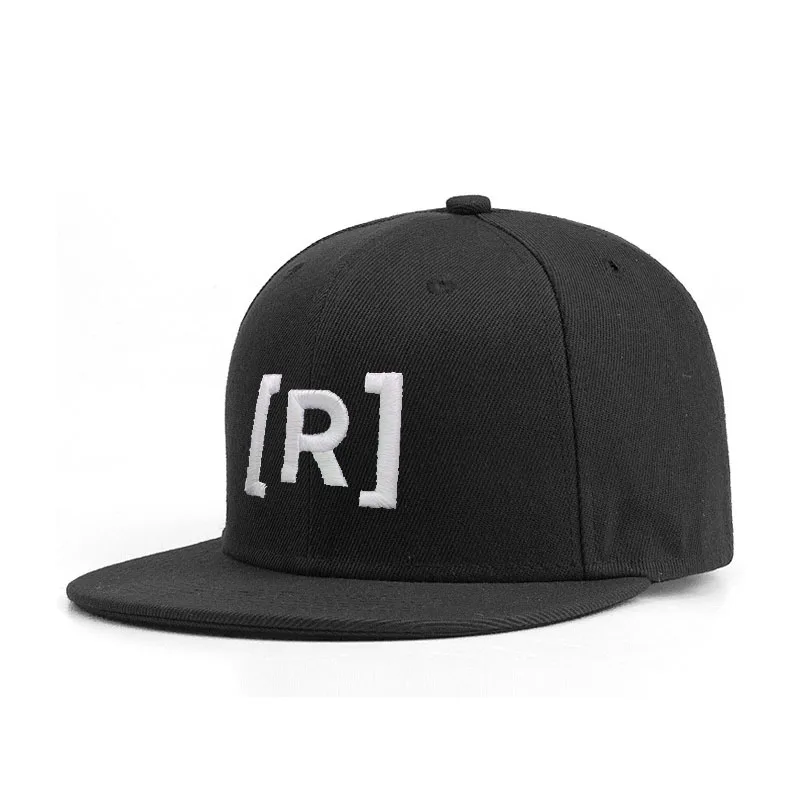 Sombrero Snapback ajustado de rapero duradero para hombres y mujeres, gorra de béisbol con bordado de letras R, Gorras Planas, Hip Hop, ropa de calle