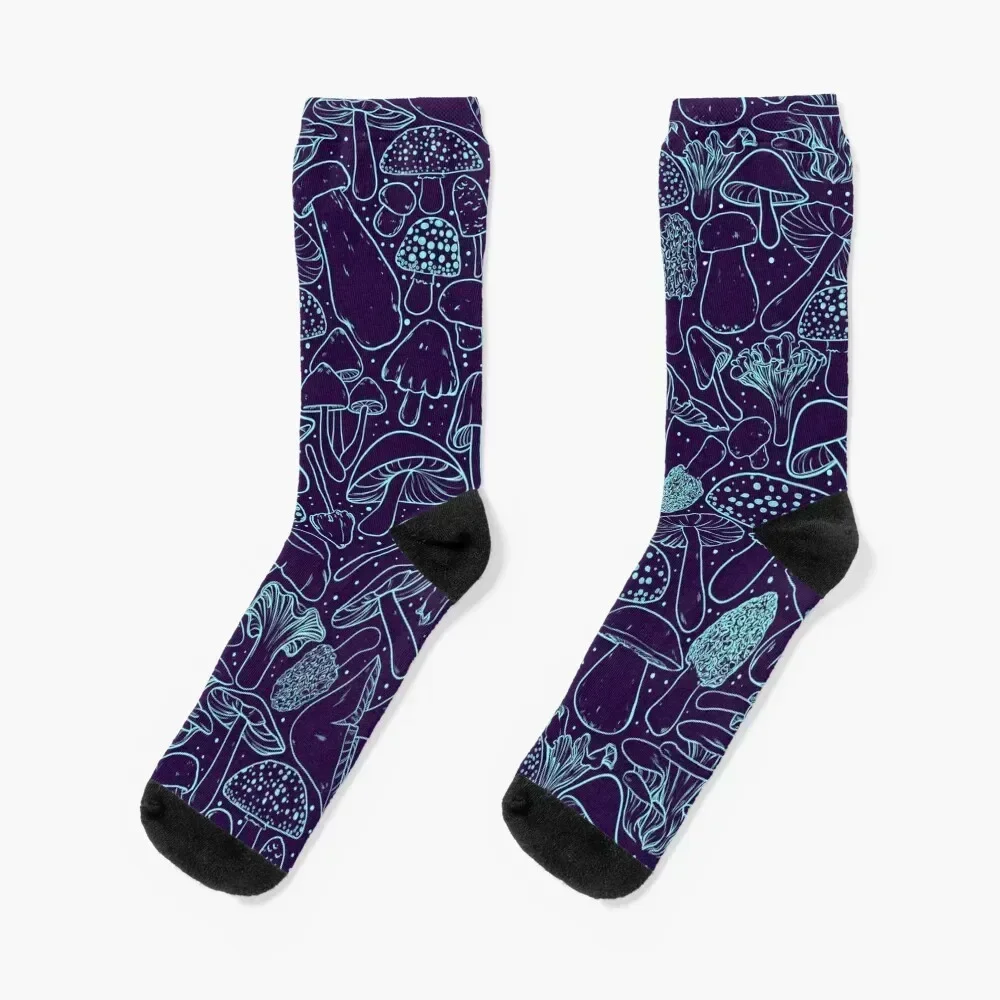 All The Mushrooms Socks designer retro funny sock Men Socks Women's