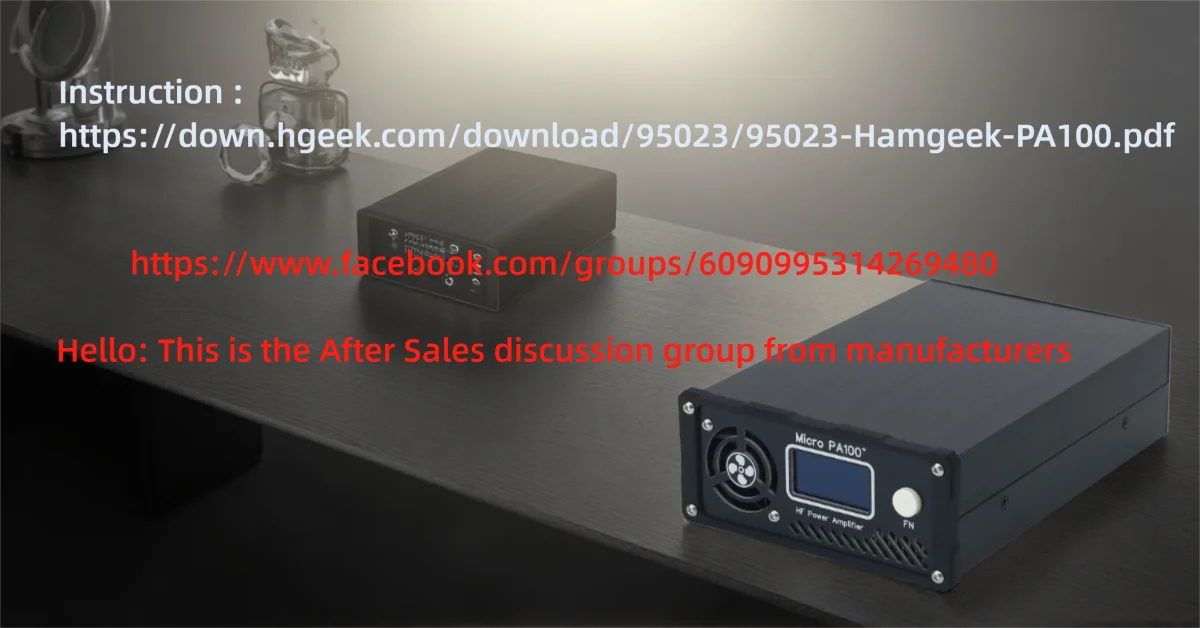 HamGeek PA100+ / Micro PA100 Plus 100W 3,5MHz-30MHz QRP HF Leistungsverstärker Kurzwellen-Radio Linearer Leistungsverstärker – Detail 1
