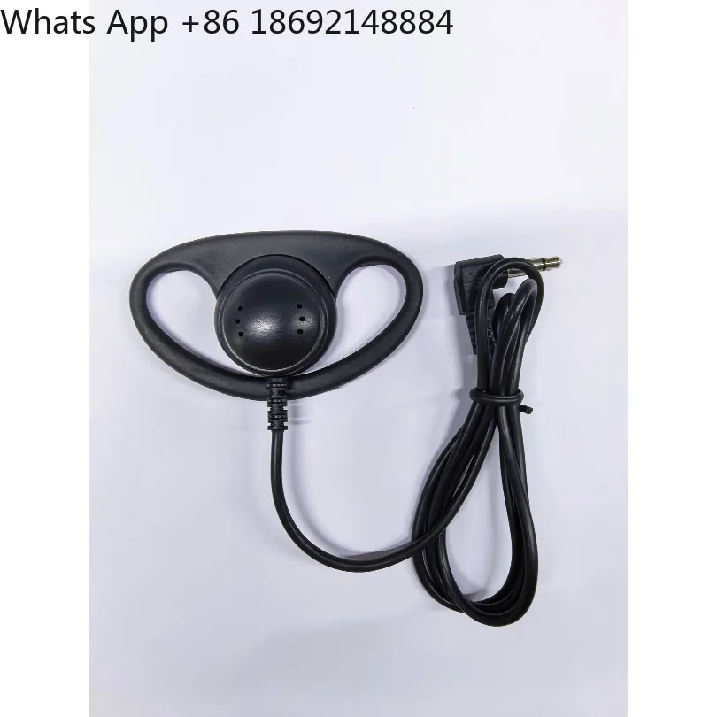 3.5mm Wired D-type Earhook Headset Universal Tour Guide Conference Earphone