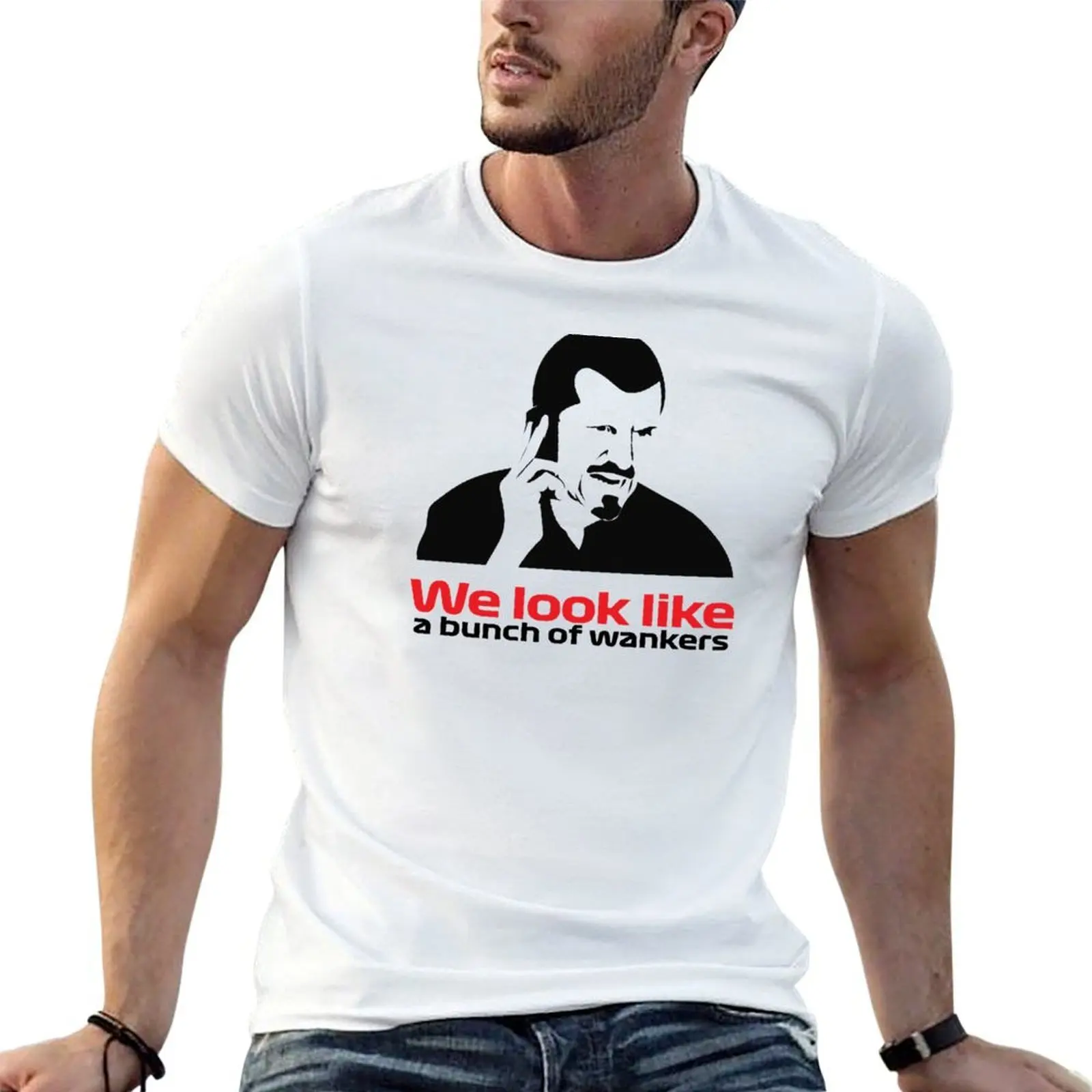 Gunther Steiner We Look Like a Bunch of Wankers- Camiseta F1 para hombre, camisetas 100 por ciento de algodón para hombre, camiseta