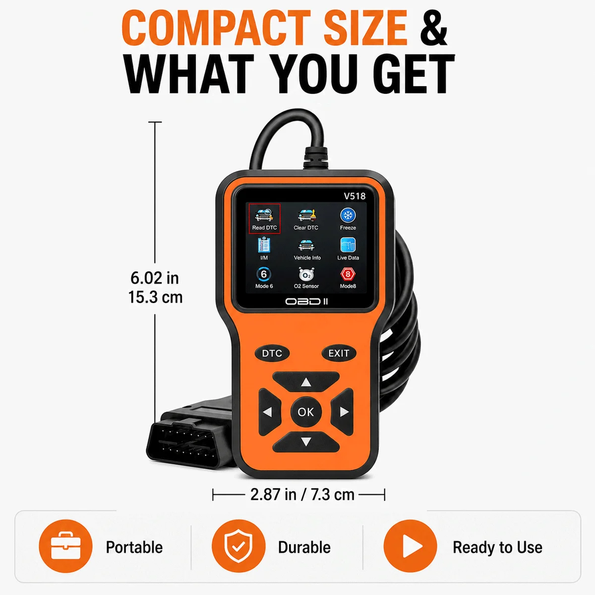 2026 New V518 Obd2 Diagnostic Scanner Professional Auto Repair Tool Engine Code Reader Read Clear Dtc Fault Codes Check Engine L