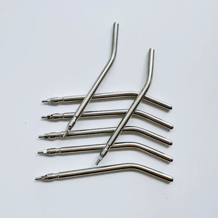 Professional Stainless Steel Lab Air Triple Syringe 3 Way Lab Air Water Spray Syringe Nozzles Tips for Teeths Whitenings