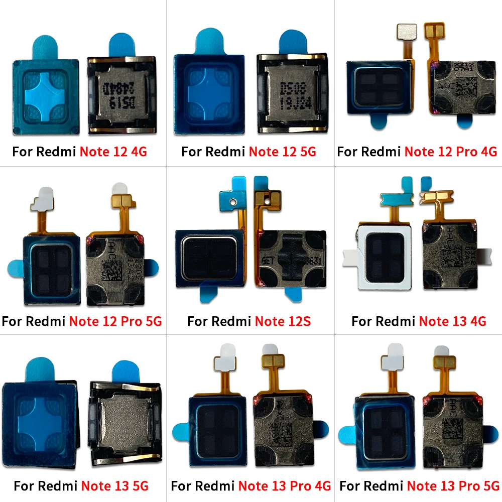 100 pezzi, ricevitore audio altoparlante auricolare anteriore superiore auricolare per Xiaomi Redmi Note 12s 12 13 Pro 4G Plus 5G