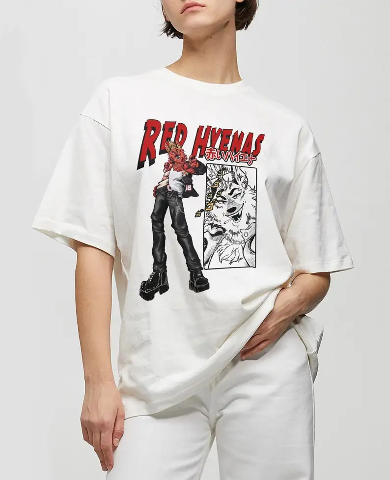 Jotaro Redhyenas Retro Anime Vintage Shirt, y2k anime clothing, gym shirts. Anime Otaku Merch Gift, kawaii aesthetic shirt