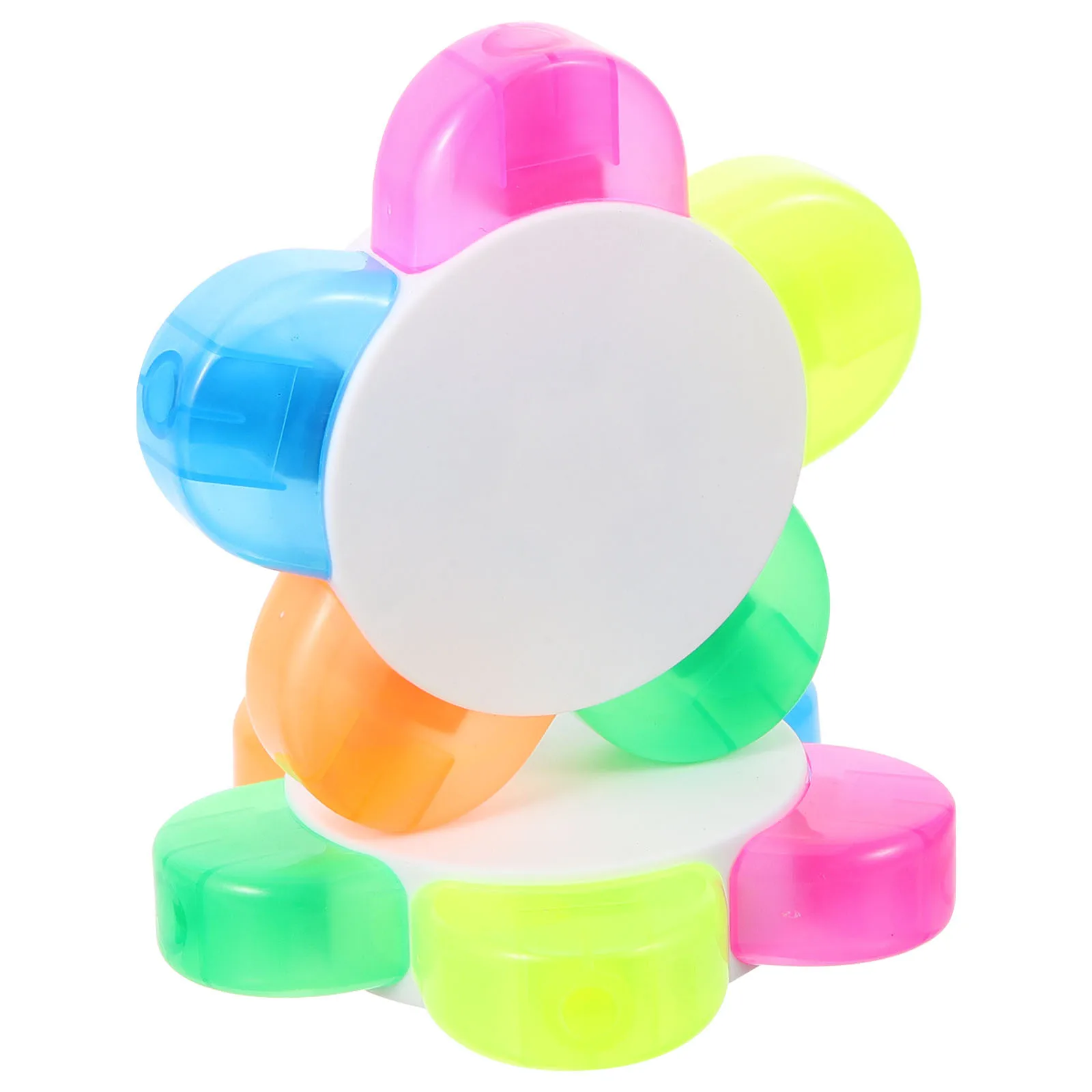 2 قطعة أقلام الفلورسنت على شكل نصف بتلة 5 في 1 فرشاة طلاء لكتابة الملاحظات للأطفال ألوان مائية أدوات مكتبية للطلاب