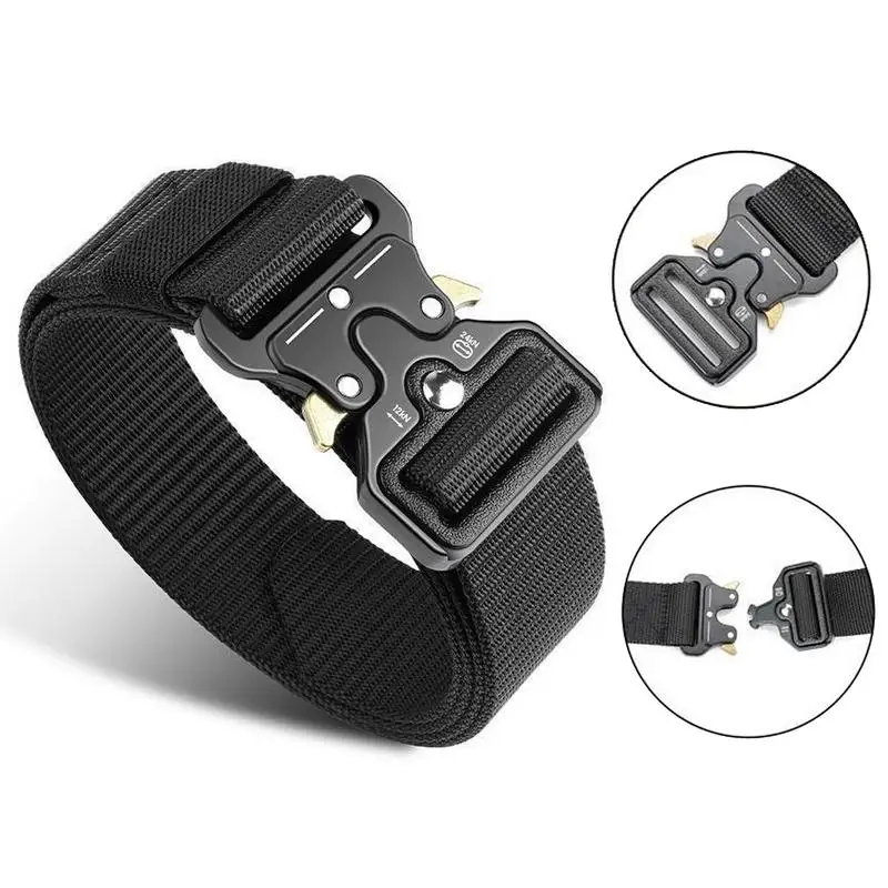 Быстроразъемные ремни 120 см для мужчин, сверхпрочный нейлоновый регулируемый пояс с металлической пряжкой, тренировочный спортивный ремень для пешего туризма