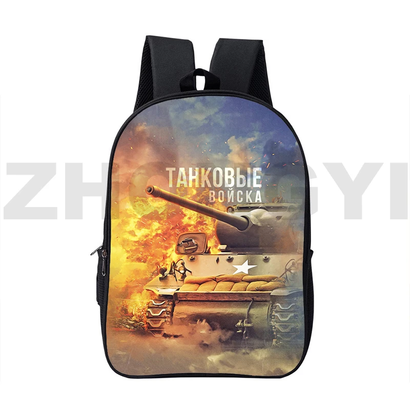 Waterproof World of Tanks Camping Travel Bag 16 Inch Large College Gerand Tanks School Backpack Anime War Thunder Laptop Packbag