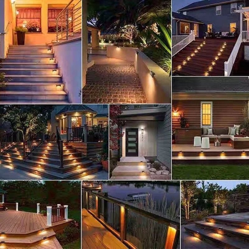 Luci a LED solari luci da giardino per esterni IP65 lampada solare impermeabile per ponte a gradini luce solare decorazioni per cortile luci solari da giardino