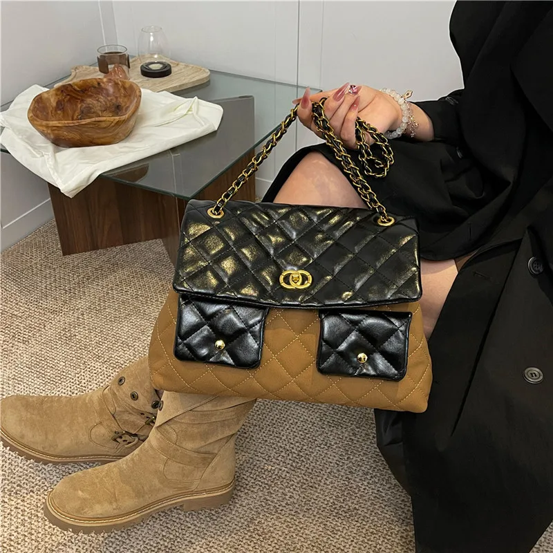 

Fashion Quilted Tote Bag for Women 2025, Large Capacity Shoulder Bag, Elegant Oversized Work Purse, Luxury Commuter Bag