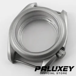 NH35 40MM Sapphire Crystal Sandblast Field Watch Case Parts For NH34 NH35 NH36 NH38 Automatic Movement 3.8 Crown