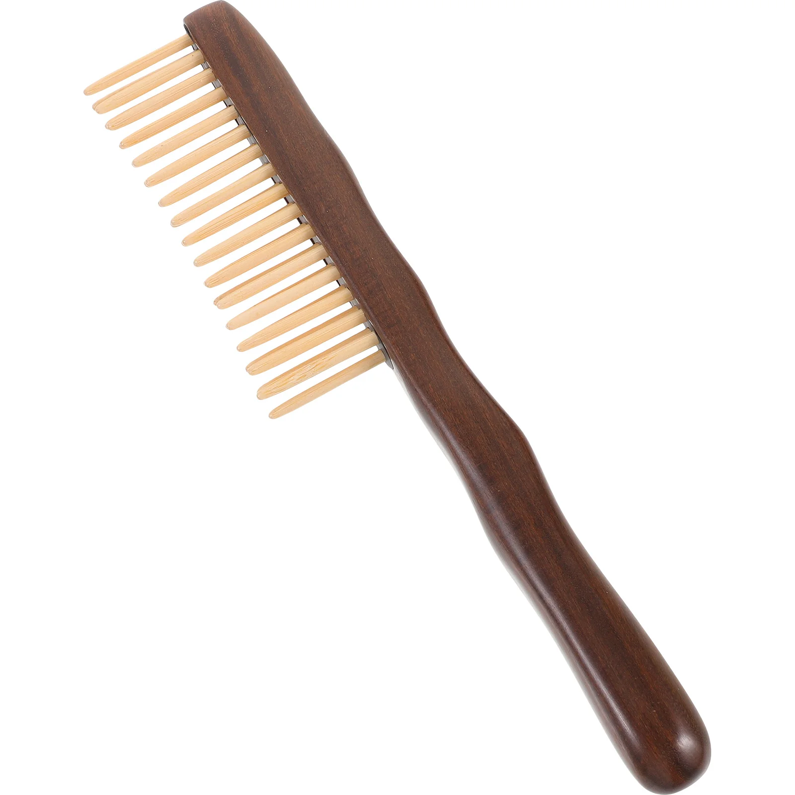 

1pc Wooden Comb Natural Double-Row Teeth Portable Hair Comb For Scalp Massage Durable Sandalwood Hairdressing Accessories