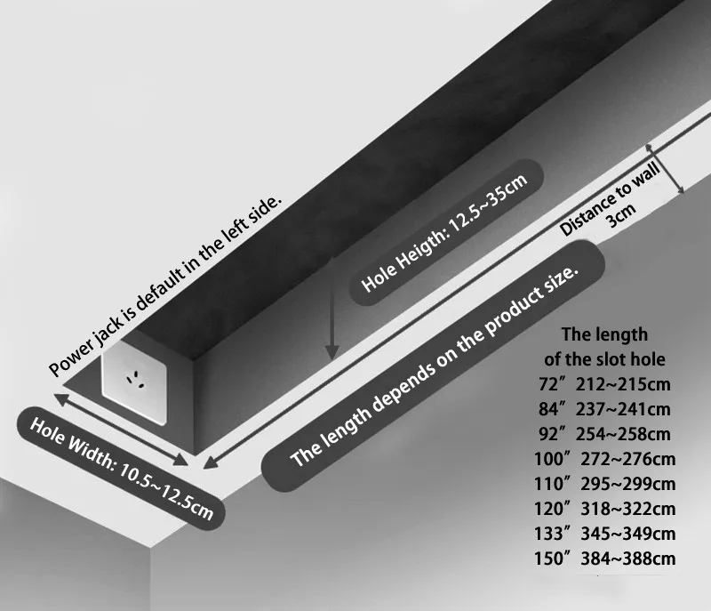 CRT-1 4K ALR Dunkelgraue Umgebungslichtunterdrückung Deckeneinbau-Projektionswand mit elektrischer Tab-Spannung HDTV 16:9-Format ProAV – Detail 15